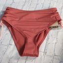 Nike  Women's High Waist Cheeky Bikini Bottoms Canyon rust pink size medium Photo 0