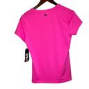 FILA NWT  Sport Size M Sudden Pink Tee Trudry Mesh Panels Flat Seams Stretch Photo 1