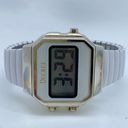 Decree Vintage  36mm digital watch gold tone white stretch band size 6.5” runs Photo 0