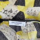 Equipment  Femme Shorts Womens Small Yellow Black Abstract Silk Summer Boho Photo 4