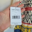 Free People , New Fairground Ivory Thermal Knit Sweater Sleeve Top Size Medium Photo 11