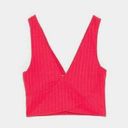 ZARA NWT!  Sz S So Cute Textured Fuchsia Pink Sleeveless Crop Top Tank Photo 7