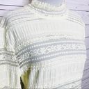 Endless Rose REVOLVE  Mock Neck Textured Lace Top Off White Size XL Photo 7