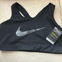 Nike Black  Women's Swoosh Sports Bra NWT PLUS Photo 0