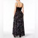 Fame and Partners Black Floral and Lace Gown Photo 1