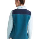 Vineyard Vines  Color Block Fleece Snap Shep Shirt Teal Blue Photo 2