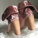 sbicca  Crushed Velvet Fold-over Block Heel Booties Photo 6