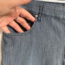 Chico's Chico’s Platinum Womens Pants Jeans Blue White Stripe Skimmer Size 1.5 10 Photo 5