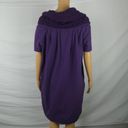 W By Worth  Deep Jelly Poplin Knit off The Shoulder Dress NWT Purple Sweater 10 Photo 5