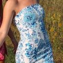 Blue Floral Prom / Formal Dress Photo 5