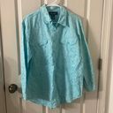 Denim & Co  All Over Embroidered Button Up Top Medium Photo 0