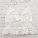 Sim & Sam  Womens Size Large White Crop Top Blouse Photo 0