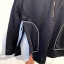 Good American  Performance 1/2 Zip Black Hoodie Tunic Small Photo 11