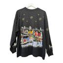 Holiday Time Vintage Holiday Christmas Village Graphic Pullover Jumper Sweater Tee Size Large Photo 10