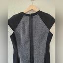 Rebecca Taylor  gray sheath dress with black leather Size 4 Photo 7