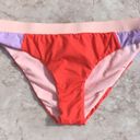 The Bikini Lab Pink and Orange Colorblock  Swim Bottoms Photo 3