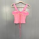 We Are HAH NEW  Rose Quartz Pink Seams Like A Princess Romantic Corset Top S Photo 4