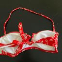 Red Bandana Pattern Bikini Top Size M Photo 1