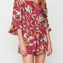 EXPRESS  Women’s Tropical Off Shoulder Romper Size XL Photo 0