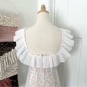 Hello Molly  Something To Be Said Ruffled Embroidery Lace Dress White Size 6 NWT Photo 6