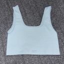 SET active Box Cut Bra Size XS Grey Blue Color Light Support Workout Sports Bra Photo 0