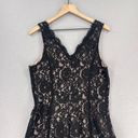 The Loft  Dress Womens 10 Black Lace Overlay Sleeveless Above Knee Dressy Formal Photo 9