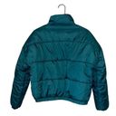 Abound  Womens Full Zip Long Sleeve Insulated Classic Puffer Jacket Teal Small Photo 1