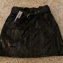 Haute Monde Suede Snakeskin Print Mini Skirt  Photo 0