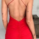 Tiger Mist Red Reese Bodycon Open Back Mini Dress Photo 8