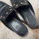 Michael Kors  black leather flat shoes mules with gold star accents 7M Natasha Photo 1