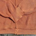 Hippie Rose  Double V Ribbed Knit Button Back Cropped Sweater Pumpkin Spice XS Photo 2