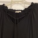 Pleione  Black Jersey Long Sleeved Top with tie accent Photo 4