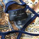 Romeo + Juliet Couture Navy & Brown Paisley Print Flowy Tank Top Photo 6