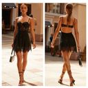 Alamour  The Label Kalea Black Lace Bustier Corset Cut Out Mini Dress Small Photo 1