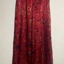 Jaclyn Smith red floral long sleeve pajama set, oriental, lightweight Photo 1