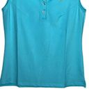 Polo Mofiz Women Collared  Tank Top, Tennis, Golf Shirt Sleeveless Blue XS NWT Photo 5