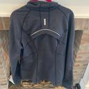 Zella  Large Athletic Zip Up Fitted Jacket Dark Blue Photo 4