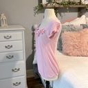 Fleurish  Pink Top Roomy Small Womens Knit Scoop Neck Solid Pastel Photo 5