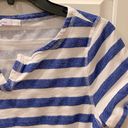 Talbots Blue White Striped Dress Beach Coverup M Nautical Preppy Photo 2