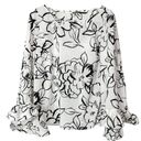 Tracy Reese  Anthropologie Bell Sleeve Floral Blouse, EUC, Small, MSRP $168 Photo 4