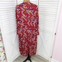 LuLaRoe  Sarah Cardigan Duster Aztec Geometric Print Red Small Photo 3