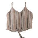 Vintage Havana  Santorini Striped Button Down Knotted Cami Top Size Large Photo 1