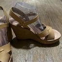 Kork-Ease  Suede Leather Open Toe Slide‎ Platform Shoes Wedge Sandal Tan Sz 9 Photo 4