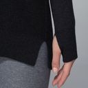 Lululemon  Womens The Sweater Life Top Pullover Long Sleeve Heather Black Small Photo 3