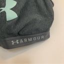 Under Armour sports bra plus size 2X gray purple metallic aqua logo athletic Photo 2