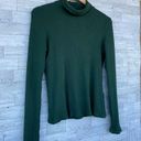 Lacausa  green rib tutleneck sweater size medium Photo 3