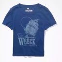 American Eagle Blue  Graphic Baby Tee Photo 1