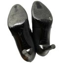 Bottega Veneta  Black Leather Round Toe Intrecciato Metal Heel Ankle Boots Photo 5