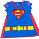 DC Comics Superman Supergirl Women’s V-Neck Top with Removable Red Cape Costume size XL Photo 6