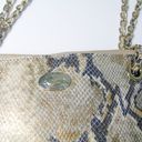 DKNY NEW  Gold Python Snakeskin LEATHER HANDBAG Shoulder Crossbody Chain Purse Photo 7